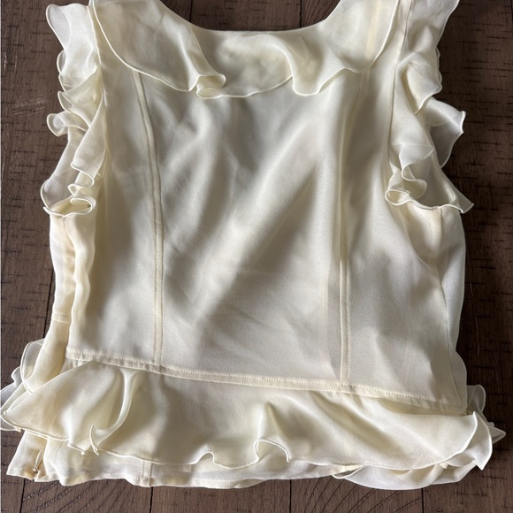 Open Edit Butter Yellow Ruffle Blouse - Picture 5 of 5